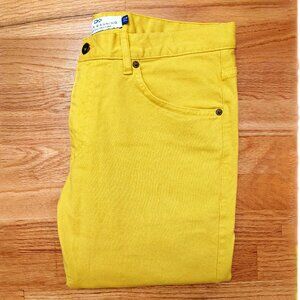 Peter Manning NYC | Mustard Yellow 5 Pocket Stretch Twill Pants (32x26)